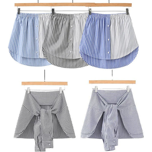 Detachable Underskirt Women Fake Shirt Irregular Skirt Tail Blouse Hem Cotton Extender Fake Hem Mini Skirt Fake Hem 4 Sizes